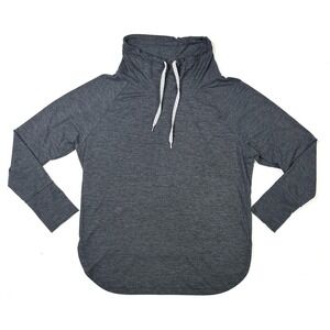 Members Mark Top Women's Large Soft Funnel Neck Pullover Heather Gray Sweater